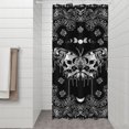 thumbnail image 2 of Black Gothic Skull Butterfly Pattern Shower Curtain 36"x72" ,Bathroom Decorative Shower Curtains Set with 12 Hooks,Modern Waterproof Washable Shower Curtain, 2 of 6
