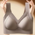 thumbnail image 4 of Fatuov Wirefree Bras for Women Under $5 Full Coverage Push-Up Bralettes for Casual Sexy Seamless Bras 36B, Gray, 4 of 5