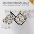 thumbnail image 4 of Yayeee Oven Mitts and Pot Holder Set of 2 Heat Resistant Kitchen Gloves Baking Hot Pad, Acorn Leaves Pattern, 4 of 5