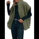 thumbnail image 1 of Chaleco de Felpa para Mujer, Informal, Extragrande, Cálido, con Botones y Bolsillos Verde S, 1 of 9