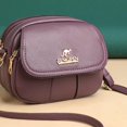 thumbnail image 3 of 2 piezas bolso madre mediana edad cuero pu con múltiples bolsillos retro informal a la bolso concha para mujer bolso hombro A-220 púrpura, 3 of 9