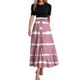 thumbnail image 1 of Summer Dresses For Women 2025 Floral Print Wrap Short Sleeve Maxi Dress Patchwork Ruffle Hem A Line Dress, 1 of 5