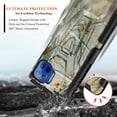 thumbnail image 5 of Nagebee Phone Case Compatible for Motorola Moto One 5G / Moto One 5G UW / Moto G 5G Plus with Tempered Glass Screen Protector, Belt Clip Holster with Built-in Kickstand Shockproof Armor Rugged (Camo), 5 of 6