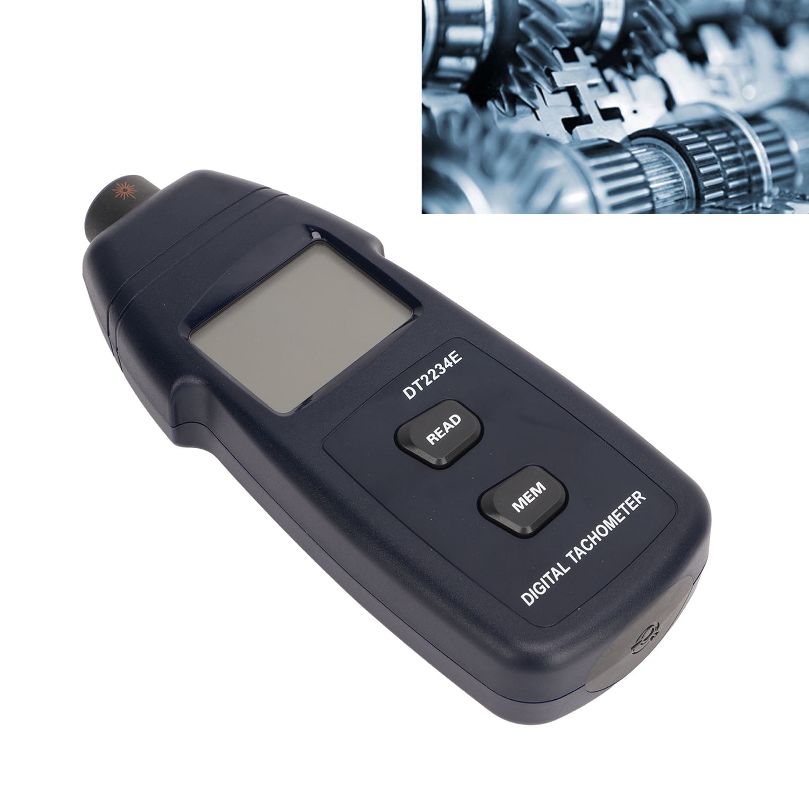 Digital Tachometer, LCD Display RPM Tachometer Non Contact Portable ABS