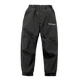 thumbnail image 1 of Breezora Windproof Ski Pants for Children Thermal Water Resistant Snow Pants for Outdoor Adventures Fleece Lined Winter Trousers with Pockets 140 Size Black, 1 of 6