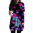 thumbnail image 2 of Camiseta larga para mujer con estampado de Lilo y Stitch de Disney Kawaii, camiseta de manga larga, camiseta informal con bolsillo, ropa de diseñador, 2 of 5