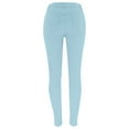 thumbnail image 7 of ZHOGXU New Women's Jeans With Pocket Solid Color High Waist Skinny Fashion Stretch Denim Pants Trousers For Daily Wear,Blue,L, 7 of 7