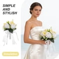 thumbnail image 4 of EXHUMKY Bouquet Artificial Con Rosas Realistas Para Ceremonia De, 4 of 7