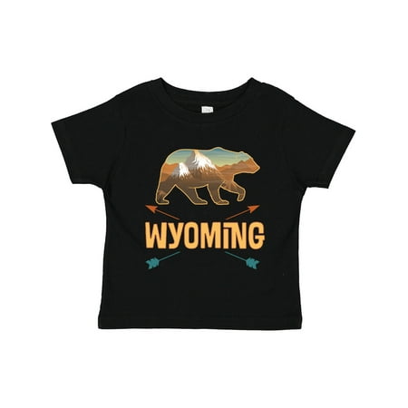 

Inktastic Wyoming Vacation Bear Silhouette Gift Toddler Boy or Toddler Girl T-Shirt