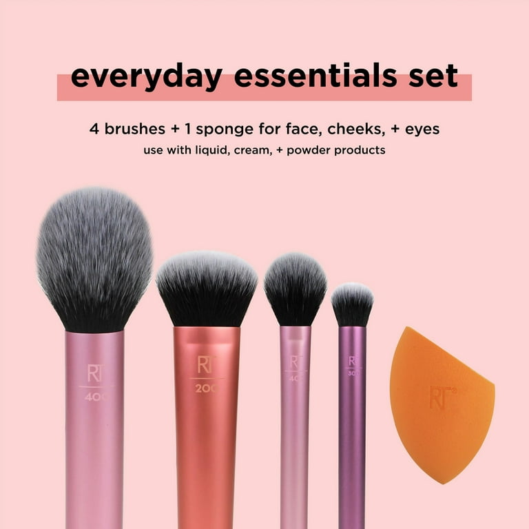 skovl Bowling meget fint Real Techniques Everyday Essentials Kit, Makeup Brush & Beauty Sponge Set,  5 Piece Set - Walmart.com