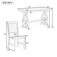 thumbnail image 6 of Atumon Uptown 5 Piece Modern Wood & Fabric Dining Table Set, Black, 6 of 10