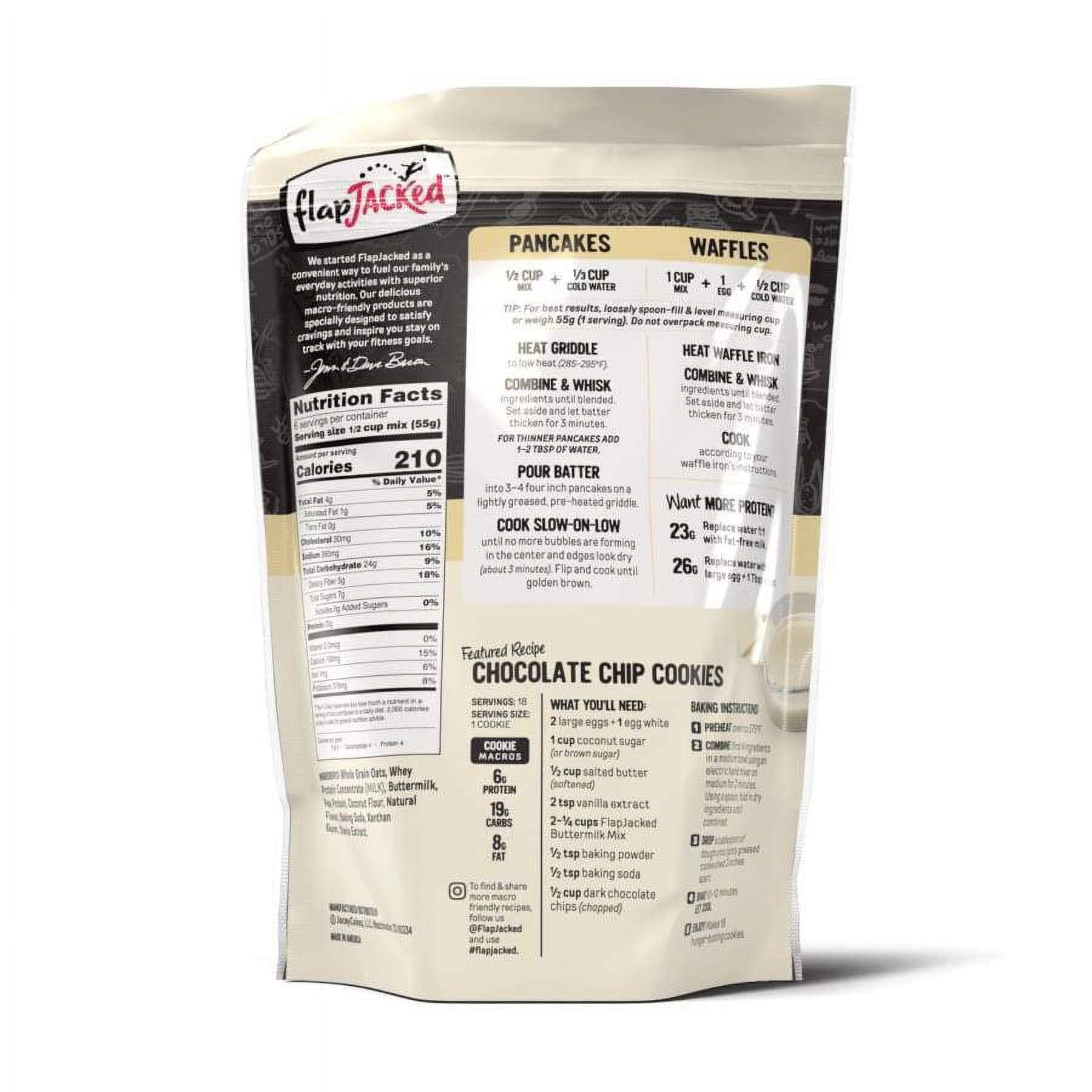 FlapJacked Protein Pancake Mix, Buttermilk, 12 0z