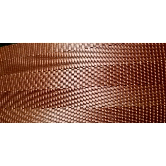 MTP 2" x 2 Yards Seat-Belt Brown Polyester Webbing Strap Repair 3 Panel 2500 lbs Heavy Duty Backpack