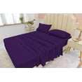 thumbnail image 3 of Twin XL Rayon Made From Bamboo Sheet Set - Softer Than Cotton Twin Size - Wrinkle Free - 16" Deep Pockets - 3 Piece - 1 Fitted Sheet, 1 Flat, 1 Pillowcases Twin XL Purple, 3 of 3