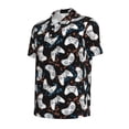 thumbnail image 2 of Balery Cool Gamepad Printed Men’s Short Sleeve Polo Shirt, Midweight Men's Shirt,Golf Polo shirts -Medium, 2 of 9