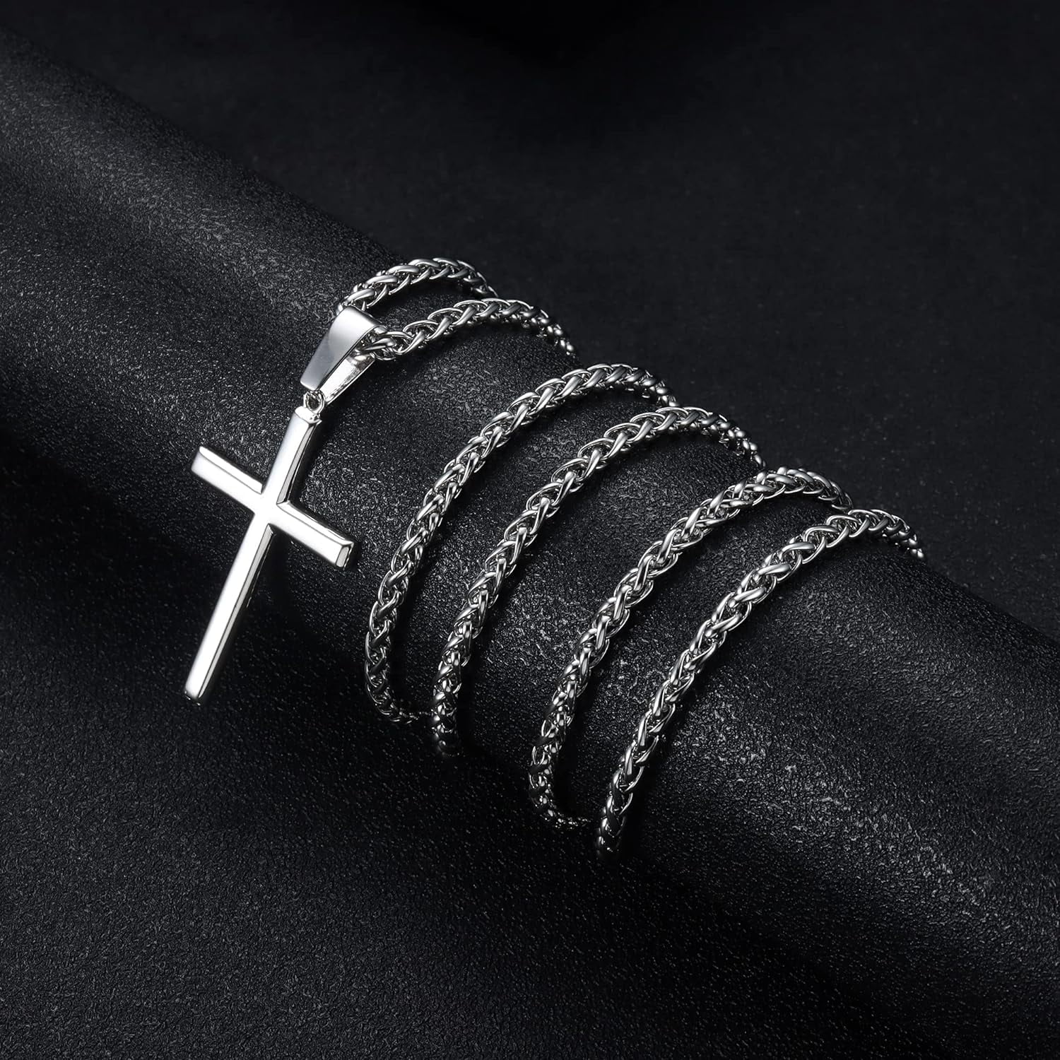 アクセサリー Vintage 50s Silver Chain Cross Bracelet S925 Silver Men Retro Cross Watch Chain Bracelet | eBay