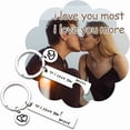 thumbnail image 6 of Matching "I Love You More/Most" Couple Keychains | Stainless Steel Puzzle Heart Key Ring Set | Romantic Anniversary Gift for Boyfriend Girlfriend, Husband Wife, 6 of 8