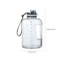 thumbnail image 3 of 1600ML Large Capacity Sports Water Bottle with Tea Strainer, Portable Outdoor Tote Rope Handle, Frosted Plastic Big Belly Cup for Men and Women, 3 of 9