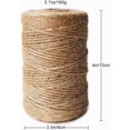 thumbnail image 2 of Natural Jute Twine, 3 Ply 2mm Arts and Crafts Jute Rope Heavy Duty Packing String for Gifts, DIY Crafts, Bundling, Decoration, Gardening and Recycling (2MM 328FT 2PCS), 2 of 7
