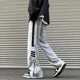 thumbnail image 2 of Pantalones cargo para hombre, pantalones de trekking para hombre, rectos, grises, para senderismo, verano, exteriores, negros, de lujo, largos, de algodón, estilo emo, corte regular, Y2k, 2 of 5