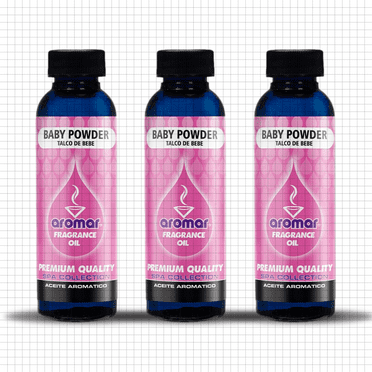 AROMAR Fragrance Oil 2.2oz, Baby Powder x 3  pack