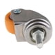 thumbnail image 3 of 4 ruedas giratorias con vástago de 1" de nailon para carros de compra, rosca M6. naranja, 3 of 4