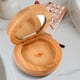 thumbnail image 3 of 2 espejos compactos portátiles de madera, espejo de maquillaje plegable, espejo de viaje de bambú, espejo de tocador pequeño de mano para bolso de bolsillo y mesa., 3 of 6