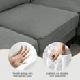 thumbnail image 4 of Harper & Bright Designs Convertible Modular Sectional Sofa with Chaise and Recliner, U Shaped Couch 7 Seat Fabric Sleeper Sofa for Living Room, Dark gray, 4 of 16