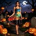 thumbnail image 4 of Halloween Dresses for Women Sleeveless Casual Printed Retro Plus Size Dress For Cocktail Holiday Occasions, 4 of 5
