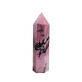 thumbnail image 2 of Pilar de cristal natural de seis filos y una sola punta Pilar de cristal con gema energética multimaterial Piedra bruta pulida, 2 of 2