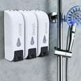 thumbnail image 3 of 2X Triple Dispensador de Jabón para Ducha Dispensador de Jabón LíQuido Montado En la Pared Dispensador de Champú, 3 of 6