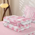 thumbnail image 5 of Manfei Cute Coquette Bowknot Zipper Twin Comforter Sets with Fitted Sheet and 2 Pillowcases,3D Cartoon Monogram R Zipper Bedding Set,Pink Reversible,4 Pieces, 5 of 7