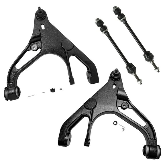 Detroit Axle - 4WD Front End Control Arms Kit for 2002-2005 Dodge Ram 1500, 2 Lower Control Arms w/Ball Joint 2 Stabilizer Sway Bars 2003 2004 Replacement