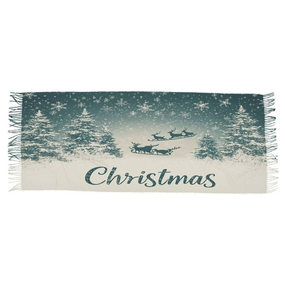 BZSMCE Women Scarf Snowflakes Reindeer Simple Pattern Soft Warm Long Large Scarves