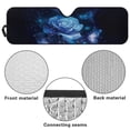 thumbnail image 6 of Yuyamidu Blue Rose Butterfly Windshield Sun Shade Compatible with Jeep Wrangler JK JKU JL JLU 16.14" x 52.95" Accordion Folding Front Window Sun Shade, 6 of 7