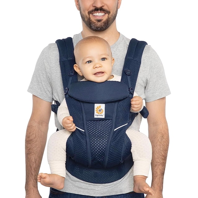 Portabebés Ergobaby Omni Breeze de malla transpirable azul