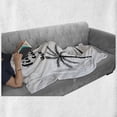 thumbnail image 6 of Beach Saying Soft Flannel Fleece Blanket, Find Me Under the Palms in Hand-written Style Hammock Between Palm Trees, Cozy Plush for Indoor and Outdoor Use, 50" x 70", Black and White, by Ambesonne, 6 of 6