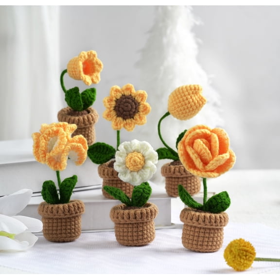 Potted Flower Amigurumi DIY Crochet Kit Wizardi F07N8-M19
