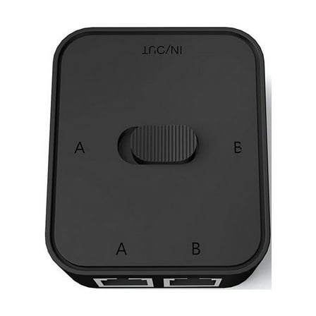 2 Port RJ45 LAN CAT6 Network Switch 1000Mbps 2 in 1 Out/1 in 2 Out Internal External Network Switcher Splitter