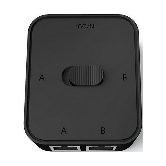 2 Port RJ45 LAN CAT6 Network Switch 1000Mbps 2 in 1 Out/1 in 2 Out Internal External Network Switcher Splitter