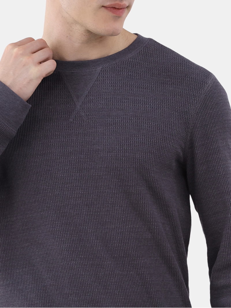 George men's Crewneck Thermal Shirt - Long Sleeve Cotton Top