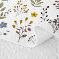 thumbnail image 5 of Homewish Fungus Botanical Mushroom Quilt Full,Wild Plants Floral Full Bedspread Sets,White,Light Gray Reversible,3 Pieces, 5 of 7