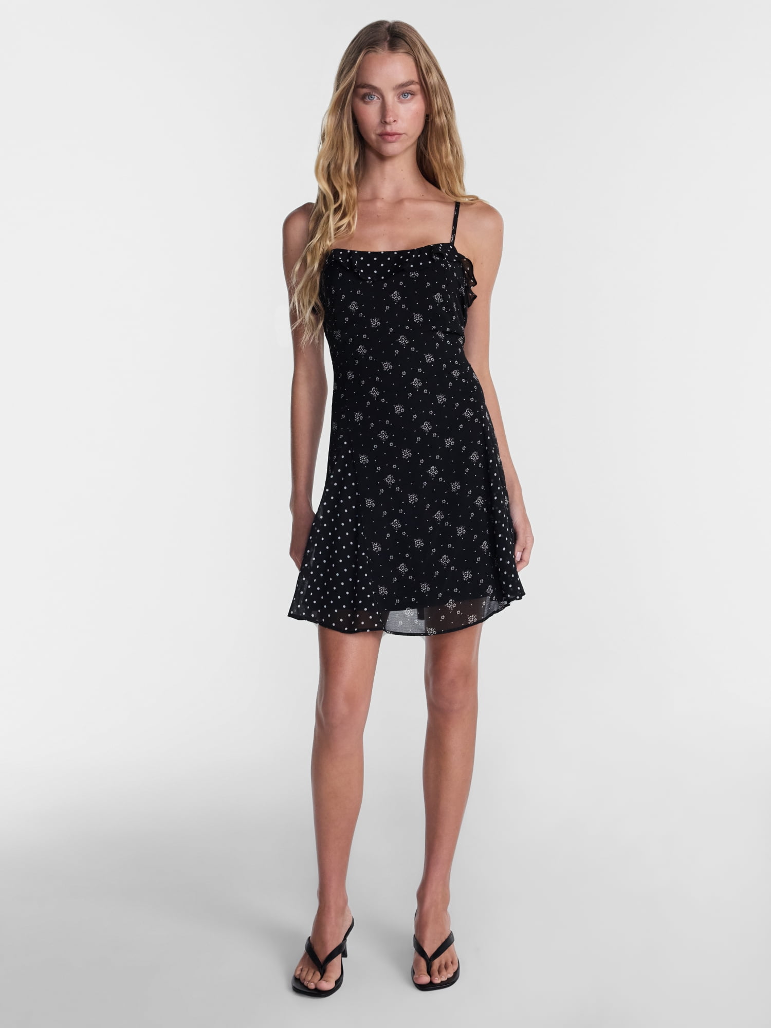 No Boundaries Printed Swing Mini Dress, Women's XXS-XXL