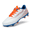 WHITE/ORANGE, variant on DREAM PAIRS Boys Girls FG AG Soccer Cleats High-Speed Anti-Torsion Lightweight Football Shoes
