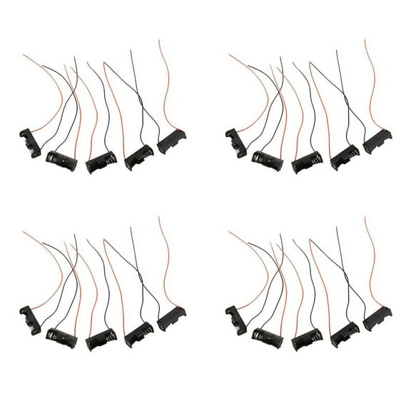 20PCS 1 23A A23 12V Battery Storage Clip Holder Box Case Cell Holder with Wire