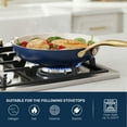thumbnail image 5 of Gotham Steel Natural Nonstick Frying Pan 11" inch Skillet Cooking Ceramic Fry Pan Kitchen Induction Cookware, Navy Cream, 5 of 9