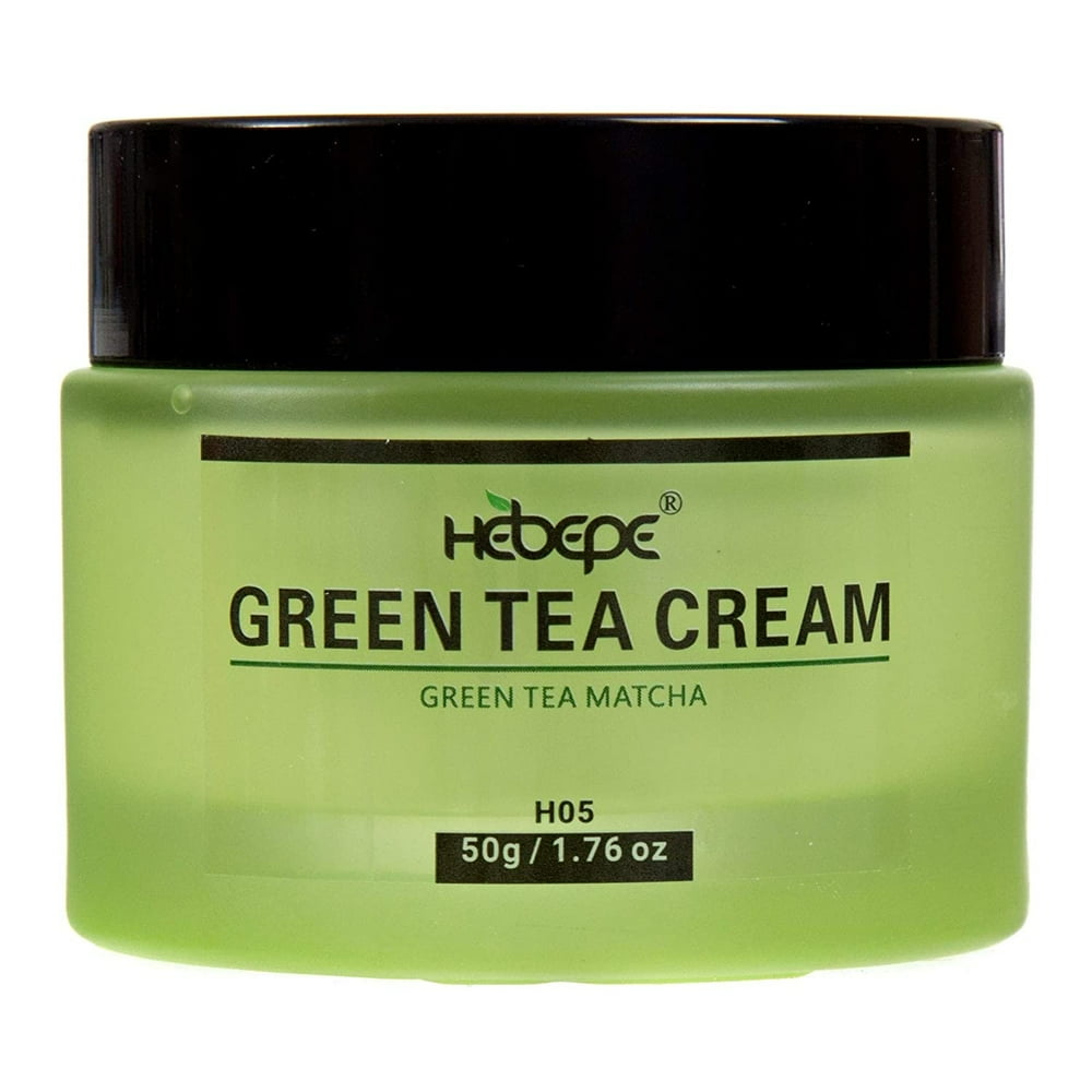 Hebepe Green Tea Matcha Face Moisturizer Cream for Dry Skin with Collagen, Cocoa Butter