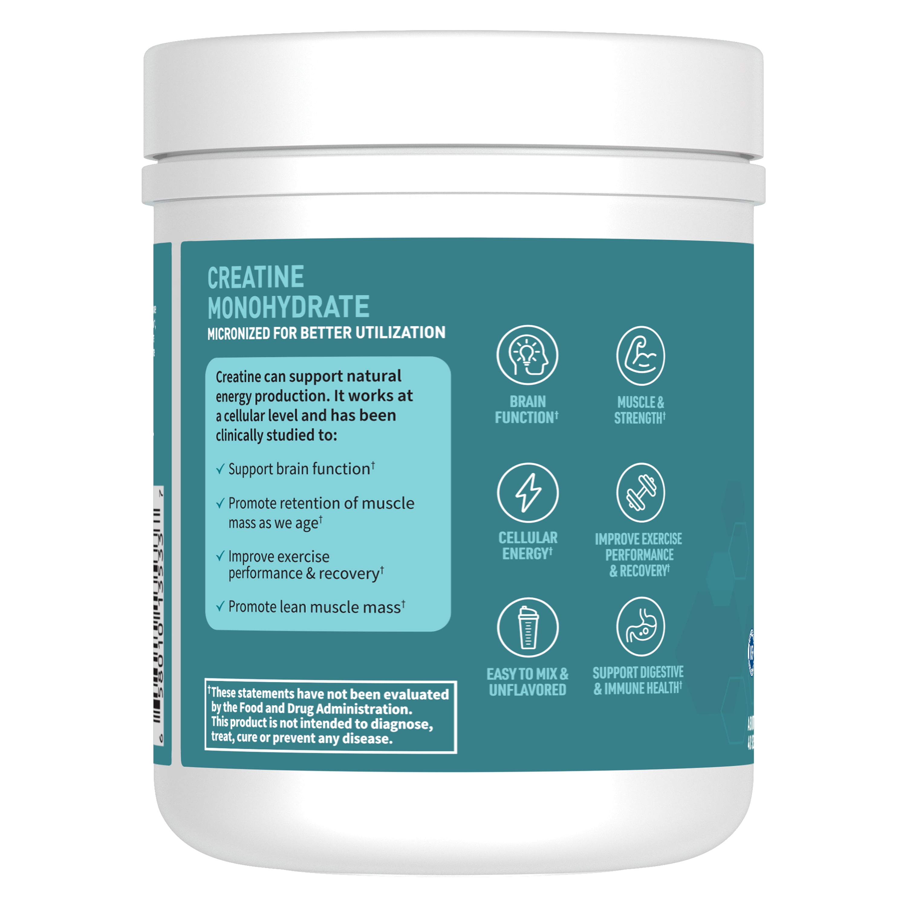 Garden of Life Creatine Monohydrate + Probiotics Non-GMO Gluten-Free Powder 8.1oz