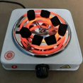 thumbnail image 3 of Electric Single Burner Cooktop 1500W with EU Plug, Stainless Steel Portable Stove for Camping & Home Use, 3 of 5