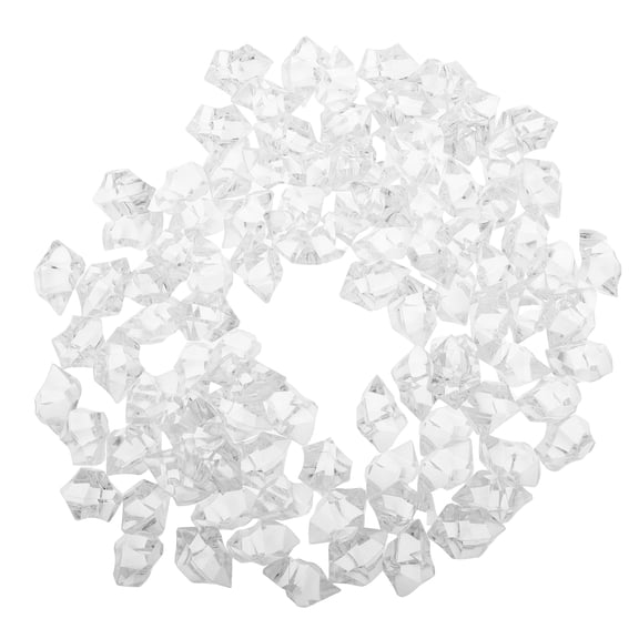 Masteelf Clear Plastic Ice Cubes for Decoration Reusable and Easy to Clean with High Realism 200 Pcs